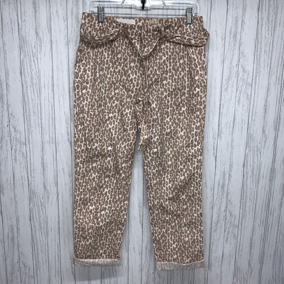 Womens Size 27 Anthropologie The Wanderer Utility Pants Leopard EUC - Picture 6 of 9